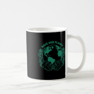 Save Our Planet Retro Groovy Earth Day Anniversary Coffee Mug