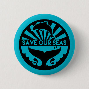 Save our Seas Button - Save the Oceans