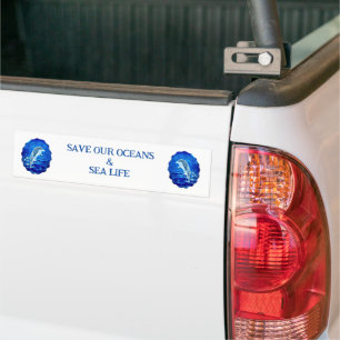 Save our Seas, Leaping Dolphins Bumper Sticker