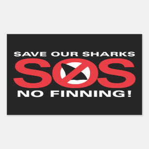 Save Our Sharks No Finning Sticker Glossy