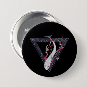 save our sharks SOS floral triangle 7.5 Cm Round Badge