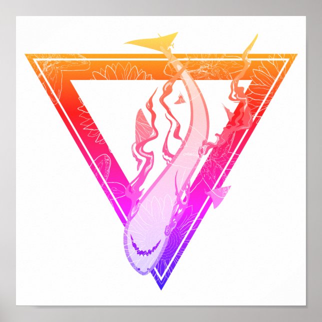 save our sharks SOS summer triangle Poster (Front)