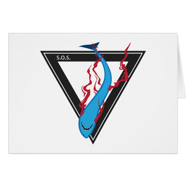save our sharks SOS triangle (Front Horizontal)