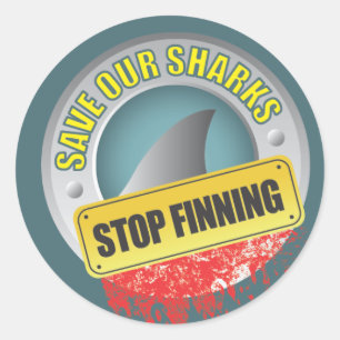 Save Our Sharks Stop Finning Stickers