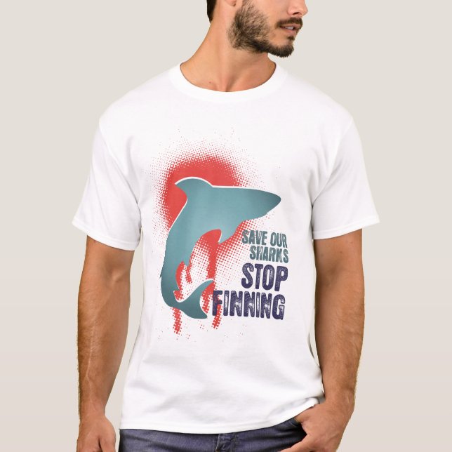 Save Our Sharks Stop Finning T-shirt (Front)