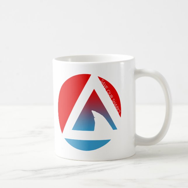 save our sharks tricircles coffee mug (Right)