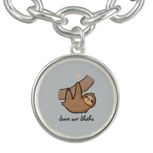 Save our Sloths Charm Bracelet