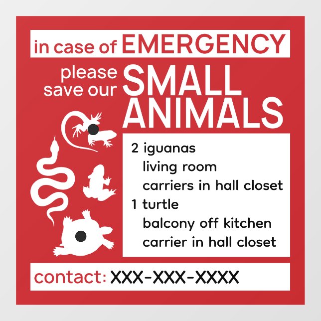 Save Our Small Pets Editable (Sheet)