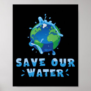 Save Our Waters Earth Day 2025 Clean Waters Conser Poster