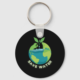 Save Our Waters - Earth Day Clean Water Conservati Key Ring