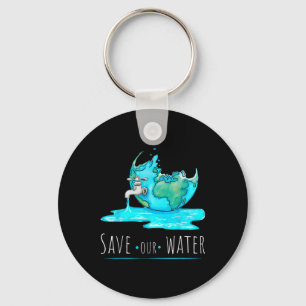 Save Our Waters Earth Day Clean Water Conservation Key Ring