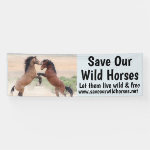 Save Our Wild Horses 2.5 x 8 Banner