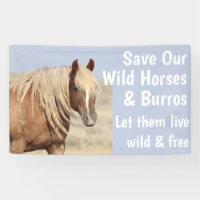 Save Our Wild Horses 3 x 5 Banner