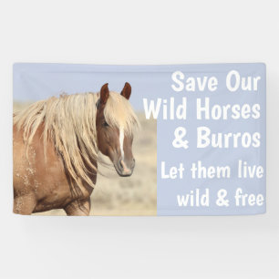 Save Our Wild Horses 3 x 5 Banner