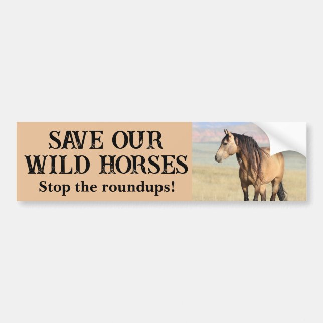 Save Our Wild Horses Bumper Sticker (Front)