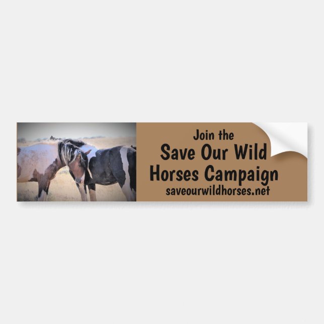 Save Our Wild Horses Campaign Bumper Sticker (Front)
