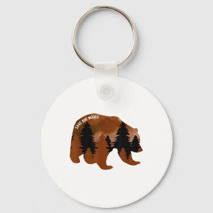 Save Our Woods Environmental Protection Bear Grizz Key Ring