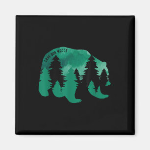 Save Our Woods Environmental Protection Bear Grizz Magnet
