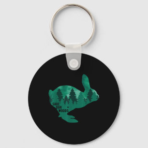 Save Our Woods Environmental Protection Rabbit Nat Key Ring