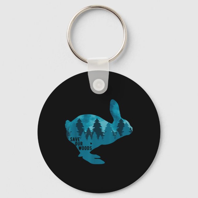 Save Our Woods Environmental Protection Rabbit Nat Key Ring (Front)