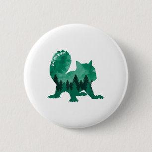 Save Our Woods Environmental Protection Squirrel _ 6 Cm Round Badge