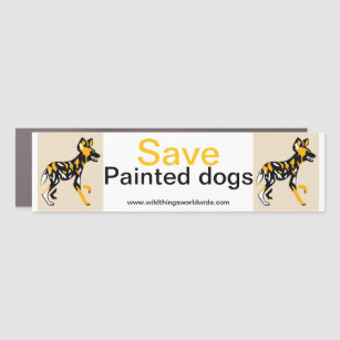 Save Painted dogs - car magnet