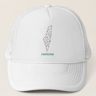 Save Palestine bleeding map - Freedom for Palestin Trucker Hat