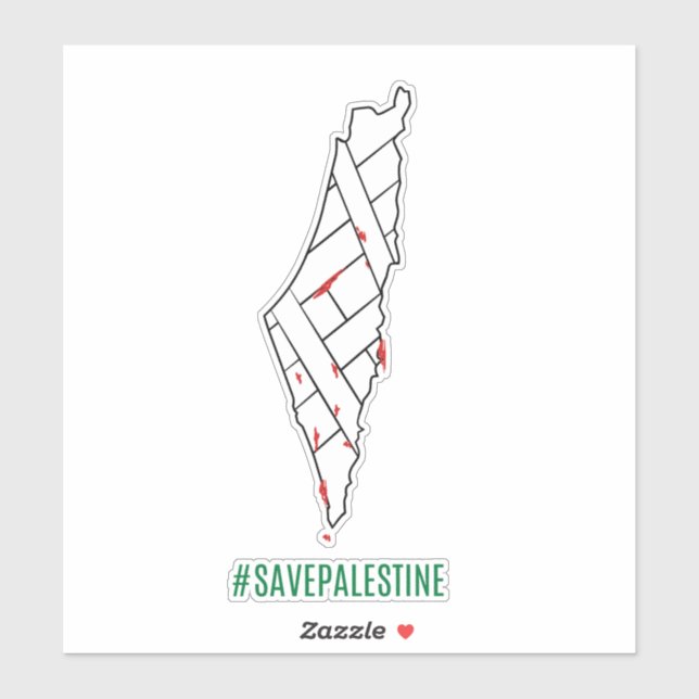 Save Palestine bleeding map Palestinians Freedom. (Sheet)