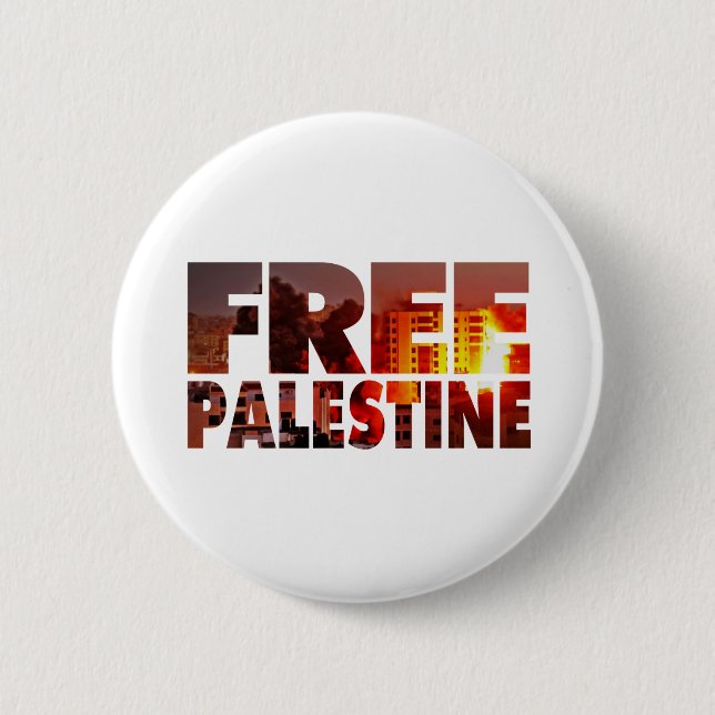 Save Palestine Pinback Button (Front)