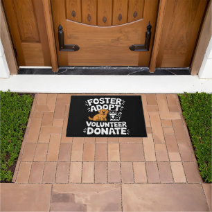 Save Pet Foster Adopt Volunteer Donate Dog and Cat Doormat