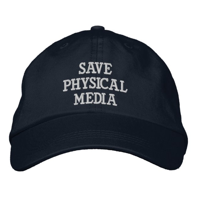 Save Physical Media Embroidered Hat (Front)