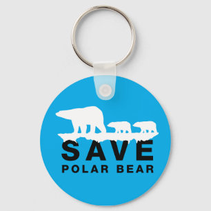 Save Polar Bear Key Ring