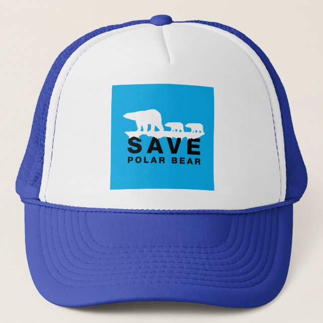 Save Polar Bear Trucker Hat (Front)
