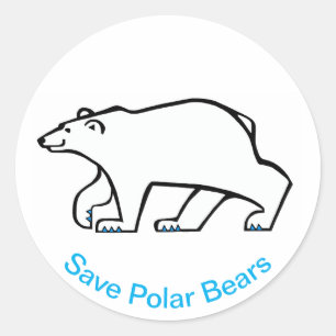 Save Polar BEARS - Animal activist - Wildlife - Classic Round Sticker