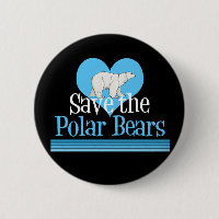 Save Polar Bears Cute Black Blue