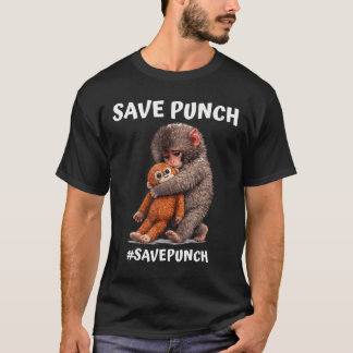 Save Punch Trendy Japanese Macaque T-Shirt