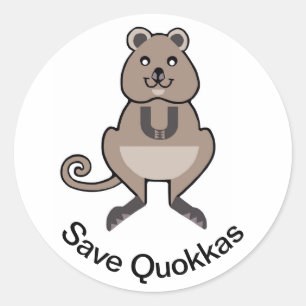 Save QUOKKAS - Wildlife Australia - Nature Classic Round Sticker
