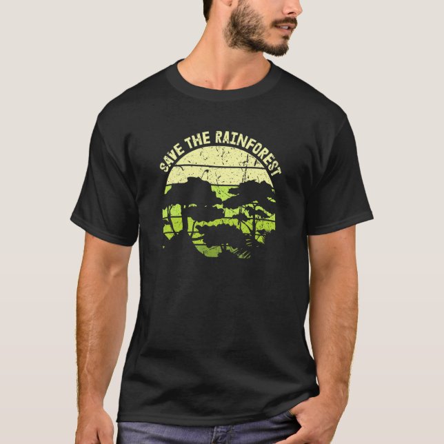 Save Rainforest World Earth Day Conservation Plane T-Shirt (Front)