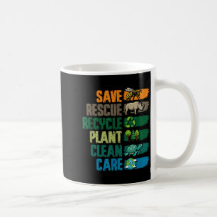 Save rescue recycle plant clean care earth day coffee mug
