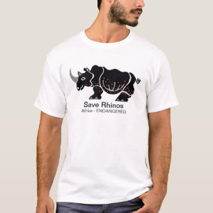 Save RHINOS - Endangered animal graphic- Nature T-Shirt