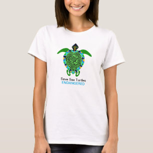  Save Sea TURTLES - Endangered animal graphic T-Shirt