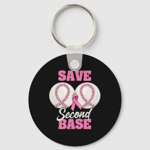Save Second 2nd Byse Fun Bysebyll Breast Cancer Aw Key Ring