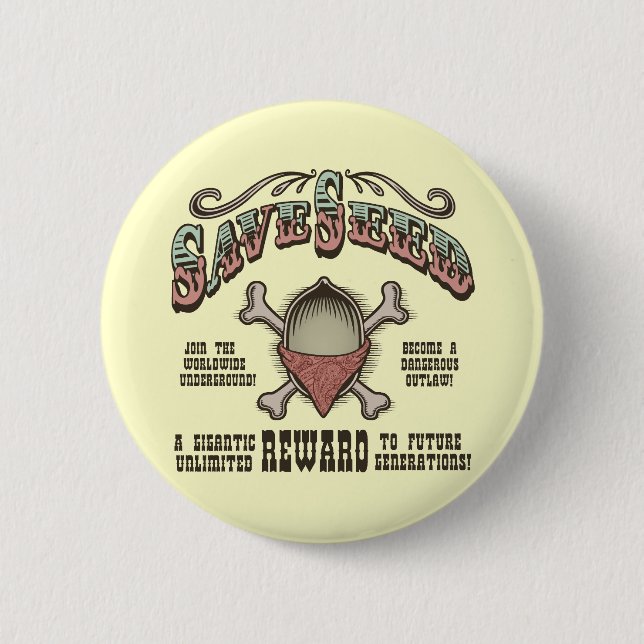 Save Seed 6 Cm Round Badge (Front)