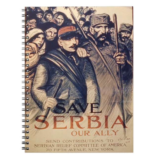 'Save Serbia Our Ally', poster, 1915 (litho) Notebook (Front)