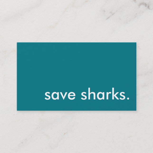 save sharks. business card (Front)