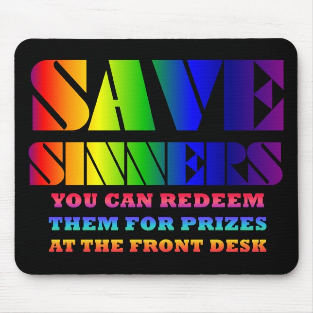 Save Sinners Mousepad (Front)