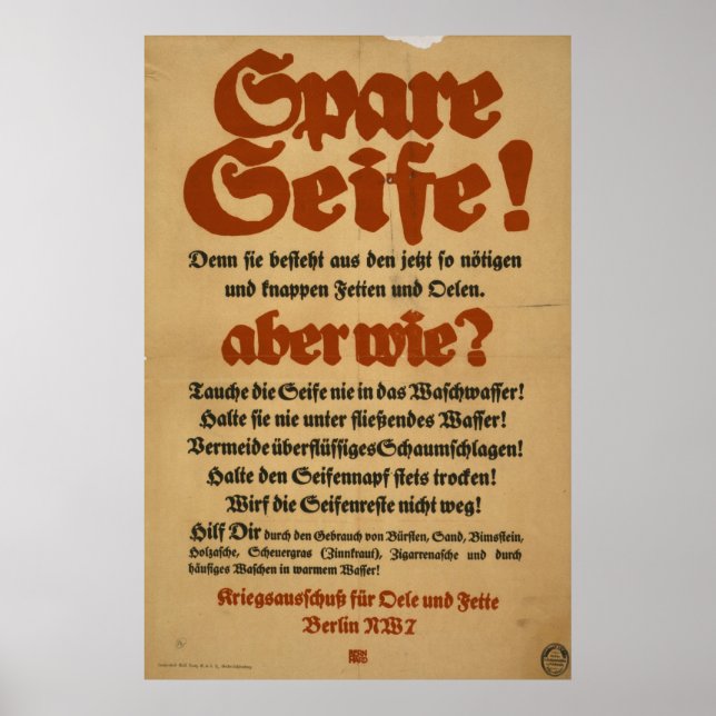 Save Soap! Poster (Front)