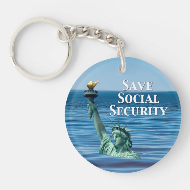 Save Social Security Key Ring (Front)