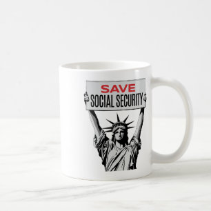 Save Social Security -statue Of Liberty - Resist T Coffee Mug