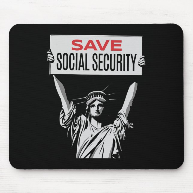 Save Social Security -statue Of Liberty - Resist T Mouse Pad (Front)